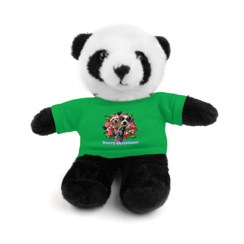 Custom Photo Festive Poinsettia Stuffed Animals with Tee